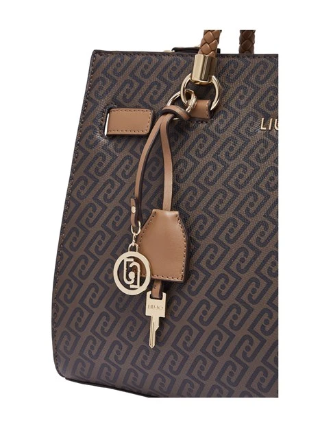 BORSA A MANO CON FOULARD DONNA MARRONE