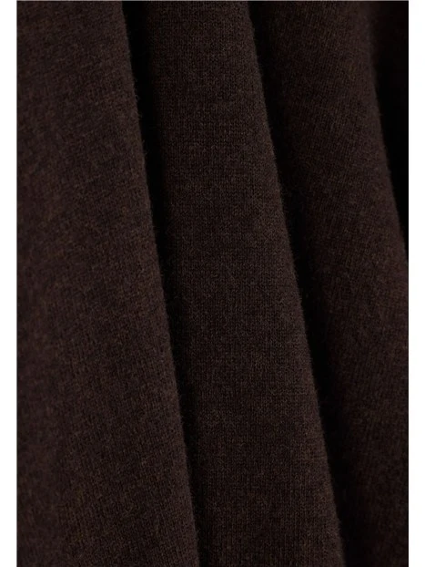 MAGLIA CARDIGAN CON SCOLLO A V DONNA MARRONE