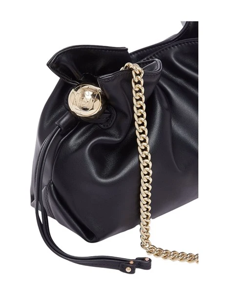 BORSA A SPALLA CON COULISSE DONNA NERA