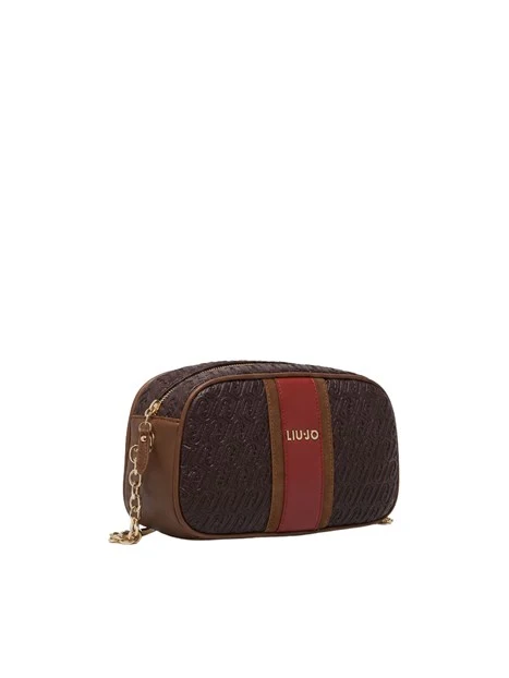 BORSA A TRACOLLA MEDIA IN SIMILPELLE DONNA MARRONE