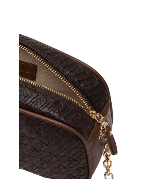 BORSA A TRACOLLA MEDIA IN SIMILPELLE DONNA MARRONE