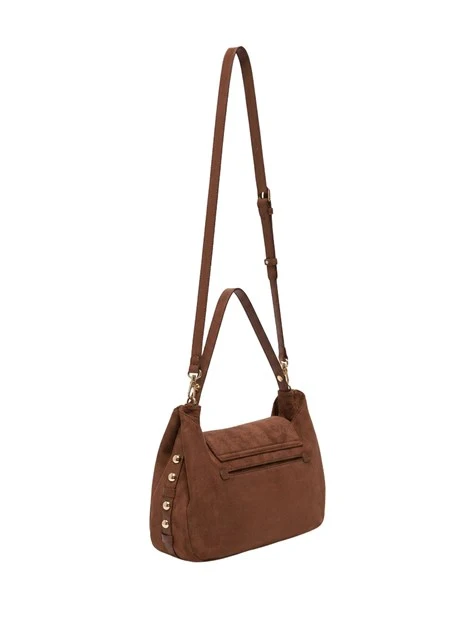 BORSA A MANO IN MICROFIBRA DONNA MARRONE
