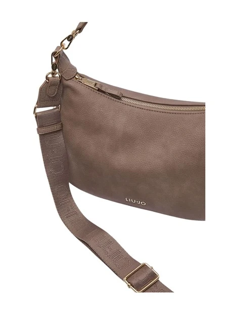 BORSA A SPALLA EFFETTO NABUK DONNA BEIGE