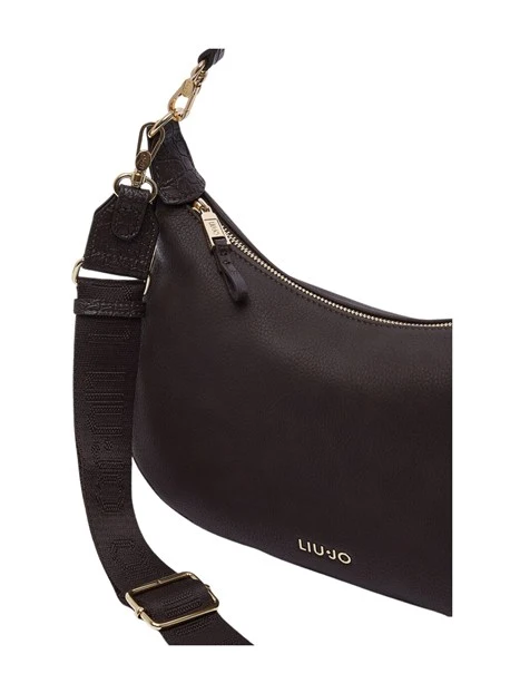 BORSA A SPALLA EFFETTO NABUK DONNA MARRONE