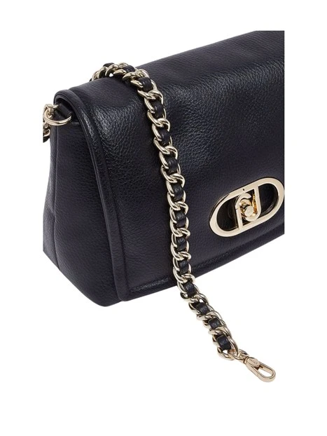 BORSA A SPALLA TRAPUNTATA DONNA NERA