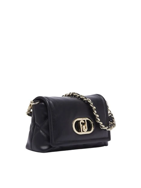 BORSA A SPALLA LAPUFFY MEDIA CON MATELASSÉ DONNA NERA
