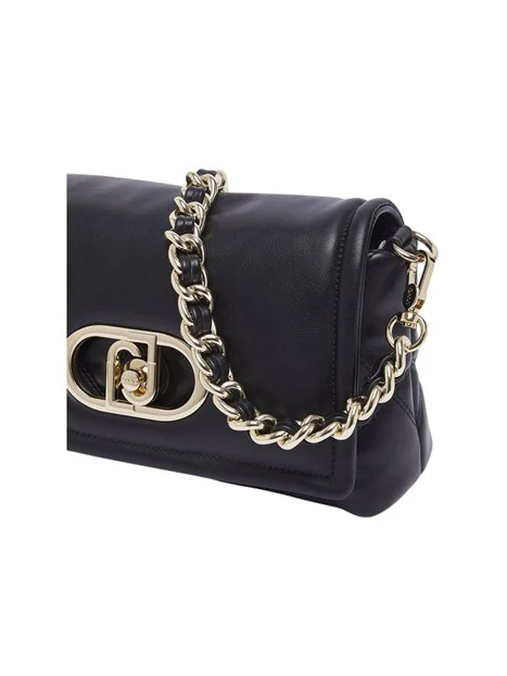 BORSA A SPALLA LAPUFFY MEDIA CON MATELASSÉ DONNA NERA