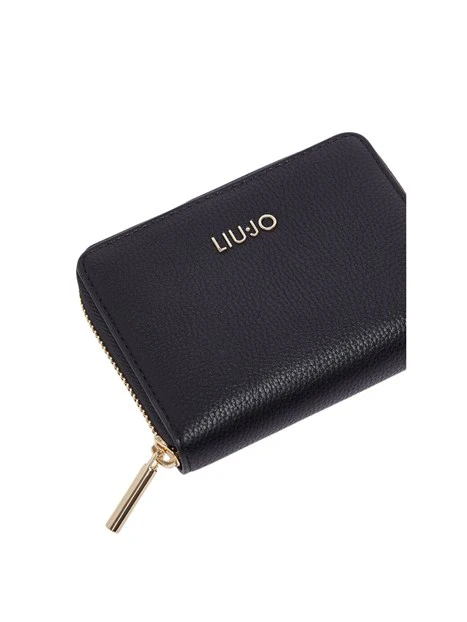 PORTAFOGLIO LIU JO PICCOLO CON ZIP DONNA NERO