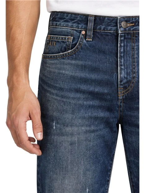 JEANS REGULAR IN DENIM UOMO BLU