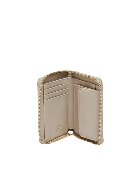 PORTAFOGLI PICCOLO CON LOGO DONNA BEIGE
