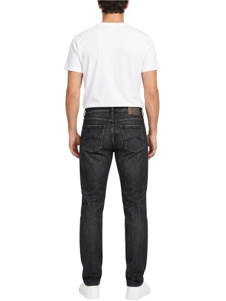 JEANS SKINNY IN DENIM VISSUTO UOMO NERO