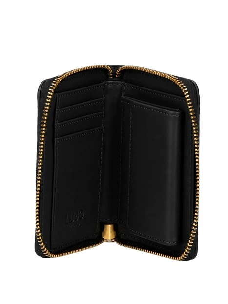 PORTAFOGLIO PICCOLO CON LOGO EMBOSSED DONNA NERO