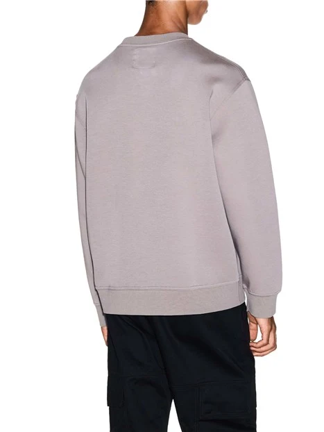 FELPA IN COTONE CON LOGO UOMO GRIGIO