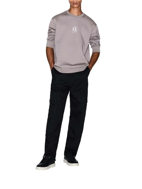 FELPA IN COTONE CON LOGO UOMO GRIGIO