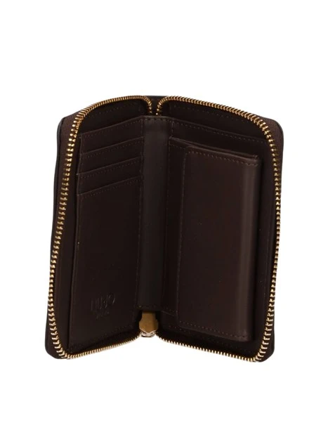 PORTAFOGLIO PICCOLO CON LOGO EMBOSSED DONNA MARRONE