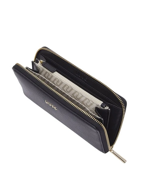 PORTAFOGLIO LIU JO GRANDE CON ZIP DONNA NERO