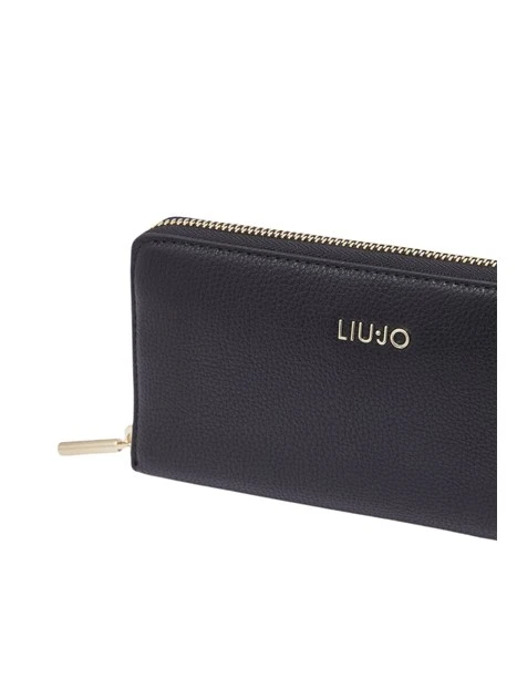 PORTAFOGLIO LIU JO GRANDE CON ZIP DONNA NERO