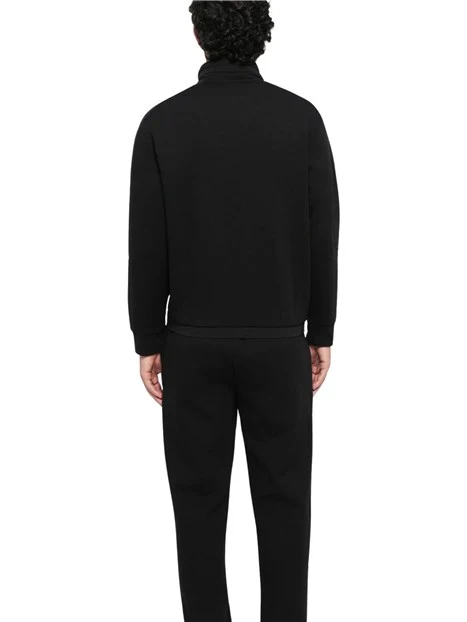 FELPA CON ZIP UOMO NERO