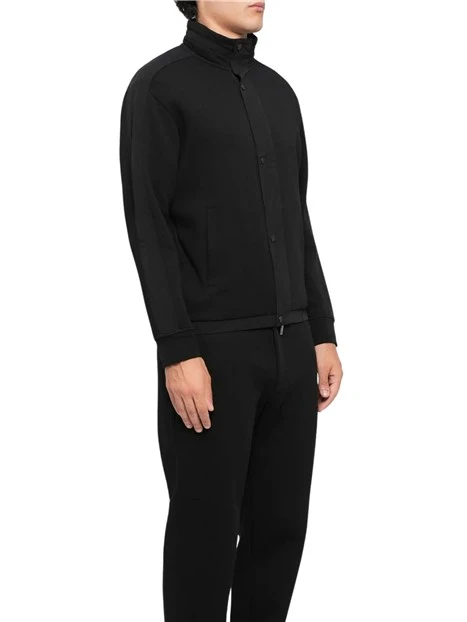 FELPA CON ZIP UOMO NERO
