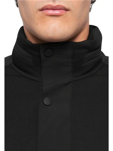 FELPA CON ZIP UOMO NERO
