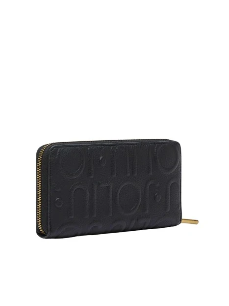 PORTAFOGLI GRANDE CON LOGO DONNA NERO