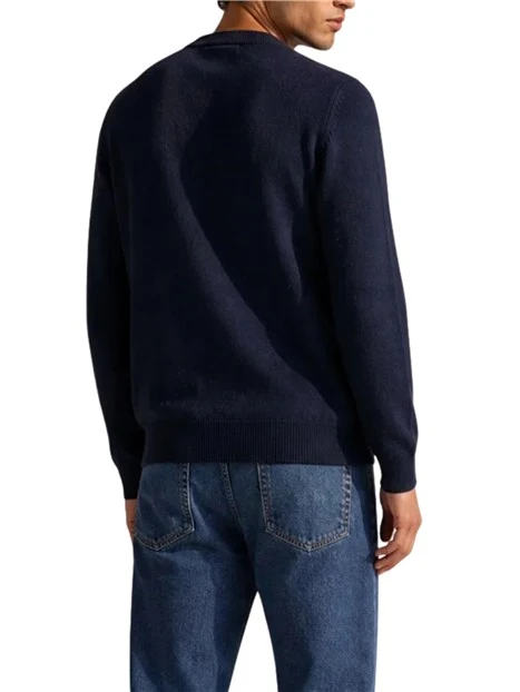 MAGLIONE GIROCOLLO MANICA LUNGA UOMO BLU