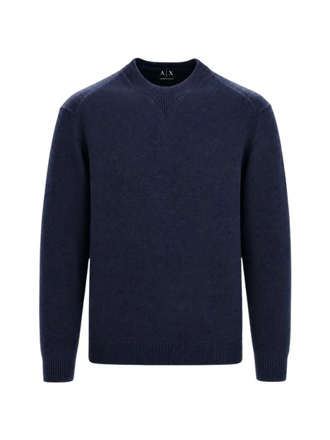 MAGLIONE GIROCOLLO MANICA LUNGA UOMO BLU