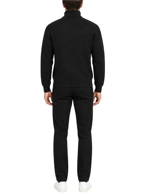 MAGLIA DOLCEVITA IN COTONE E LANA UOMO NERO