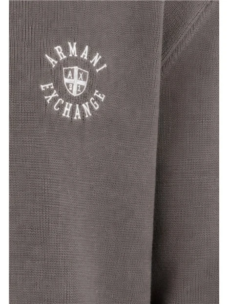 CARDIGAN CROSSOVER CON ZIP UOMO TORTORA