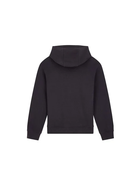 FELPA GIROCOLLO IN COTONE CON CAPPUCCIO UOMO LICORICE