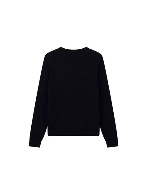 MAGLIA GIROCOLLO CON LAVORAZIONE A RILIEVO ARROW UOMO BLU