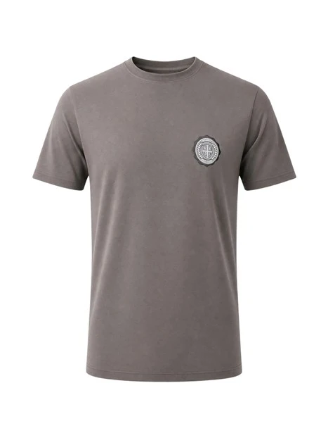 T- SHIRT MANICA CORTA CON STAMPA LOGO UOMO ANTRACITE