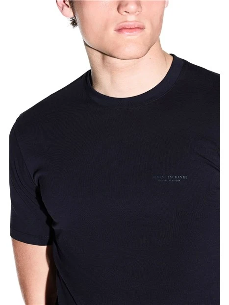 T-SHIRT SLIM GYM FIT UOMO BLU SCURO