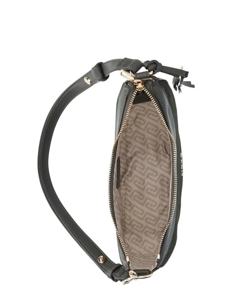BORSA A SPALLA HOBO IN ECOCAMOSCIO TRAPUNTATO DONNA VERDE