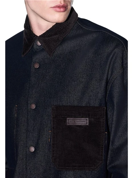 CAMICIA DENIM MANICA LUNGA UOMO BLU JEANS