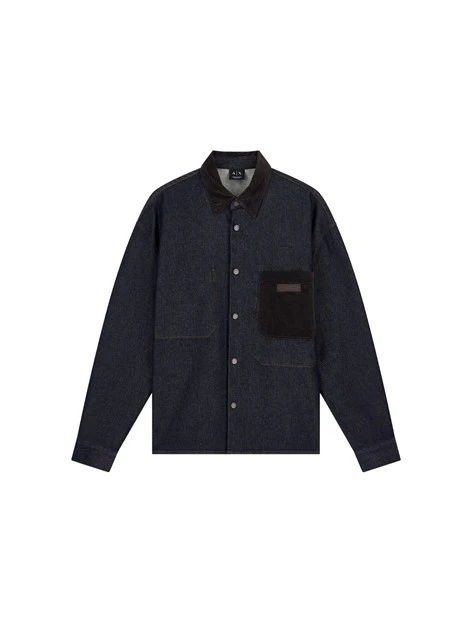 CAMICIA DENIM MANICA LUNGA UOMO BLU JEANS