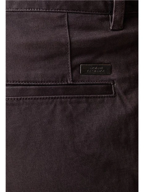 PANTALONI CHINO SLIM  IN COTONE UOMO MARRONE