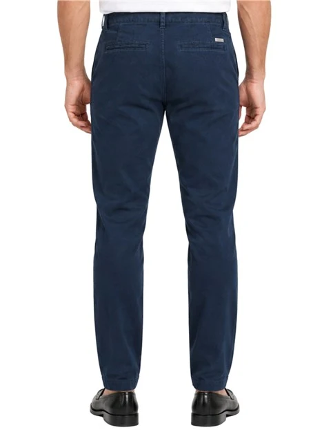 PANTALONI CHINO SLIM IN COTONE UOMO BLU NAVY