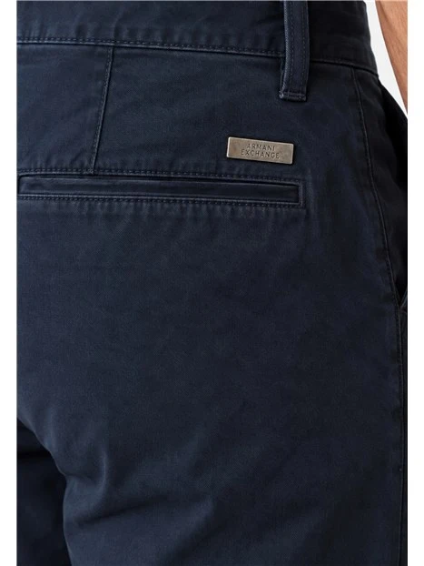 PANTALONI CHINO SLIM IN COTONE UOMO BLU NAVY