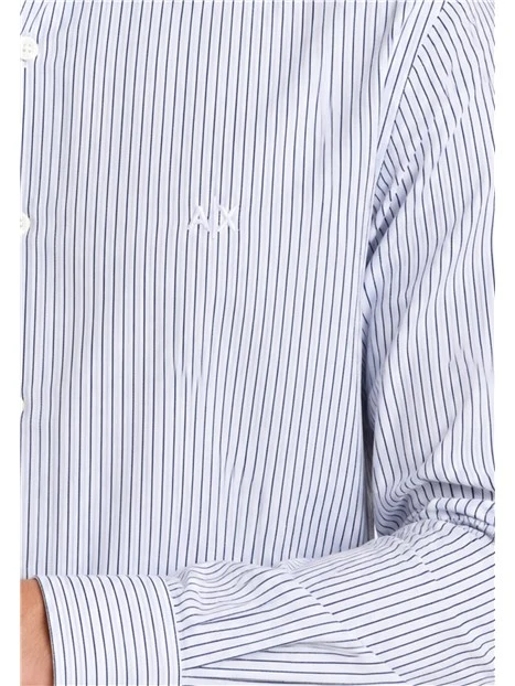 CAMICIA CASUAL A RIGHE UOMO NERO E BIANCO