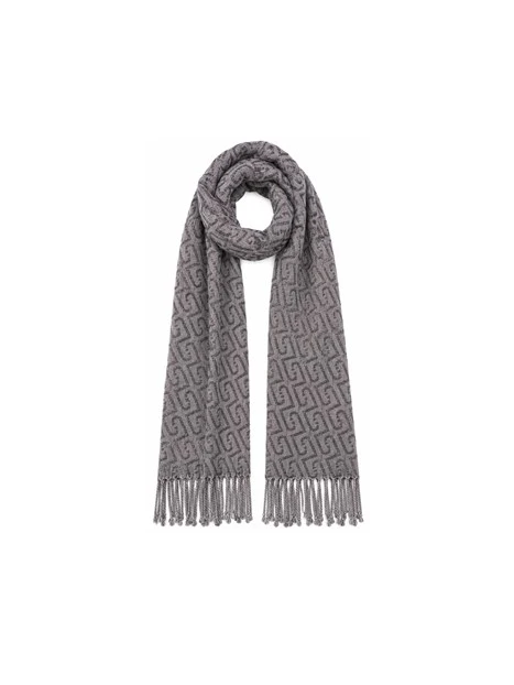 STOLA CON LOGO MONOGRAM DONNA GRIGIO
