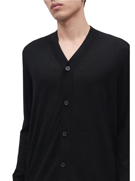 CARDIGAN UOMO MISTO FIBRA NERO