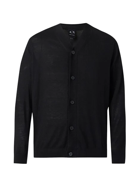 CARDIGAN UOMO MISTO FIBRA NERO
