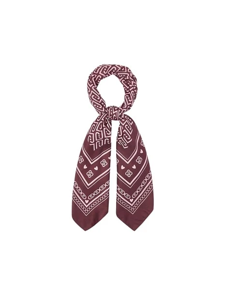 FOULARD GRANDE CON LOGO MONOGRAM DONNA BORDEAUX