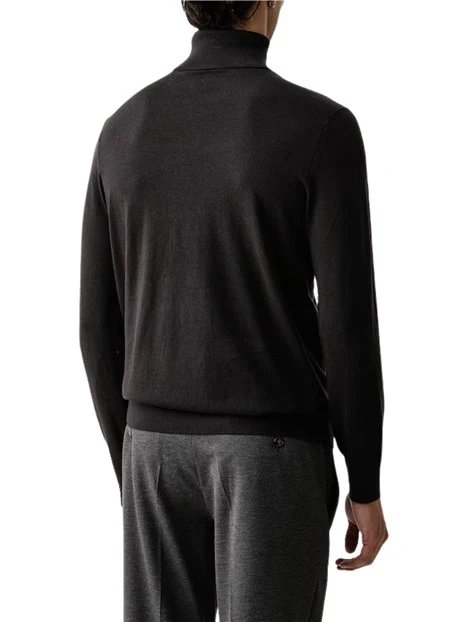 MAGLIA DOLCEVITA IN LYOCELL E LANA UOMO NERO