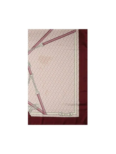 FOULARD GRANDE CON LOGO MONOGRAM LIU JO DONNA BORDEAUX