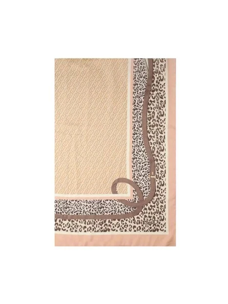 STOLA ANIMALIER CON CINTURINI DONNA ROSA