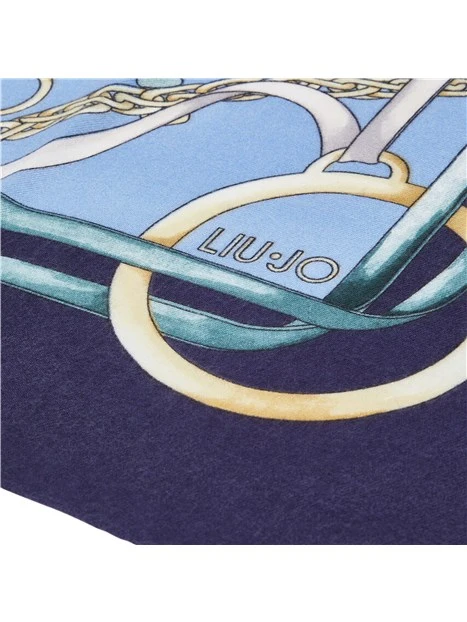 FOULARD GRANDE CON STAMPA DONNA BLU