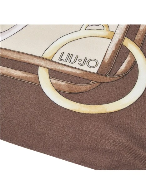 FOULARD GRANDE CON STAMPA DONNA MARRONE