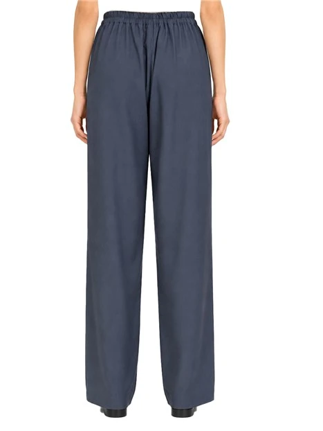 PANTALONI PALAZZO FODERATI  CON ELASTICO IN VITA DONNA BLU